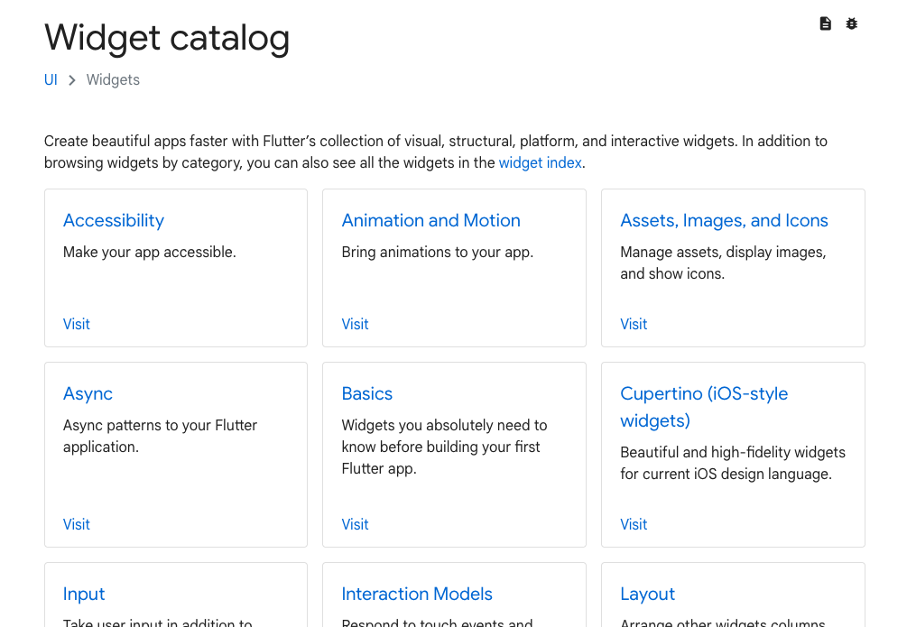 Widgets